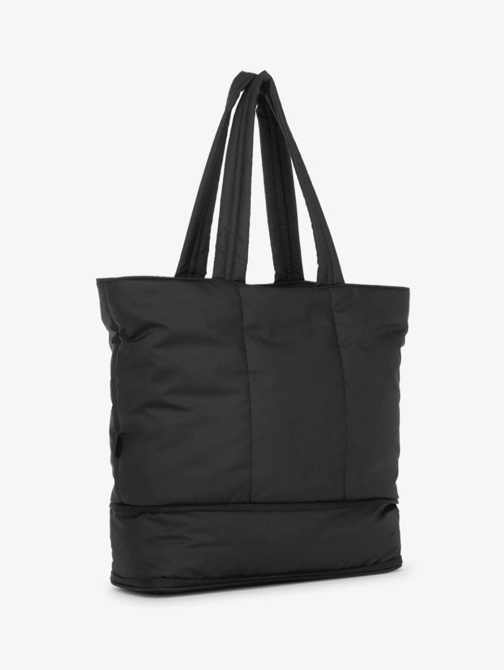 Luka Expandable Laptop Tote in Matte Black - Picture 2 of 16